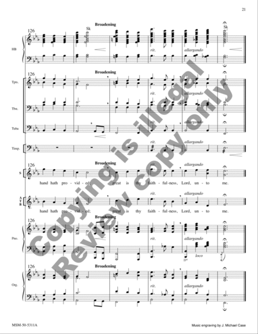 Great Is Thy Faithfulness (Full Score) Choir scores gallery preview page 14