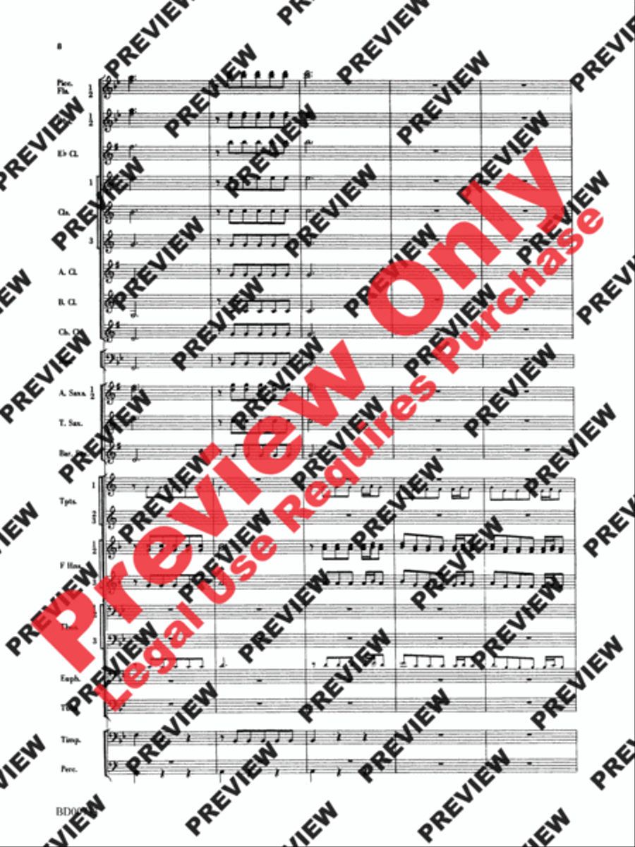 Water Music Suite Concert Band scores gallery preview page 8