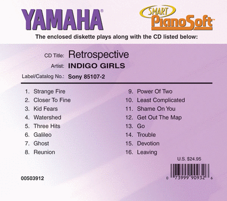 Indigo Girls - Retrospective - Piano Software