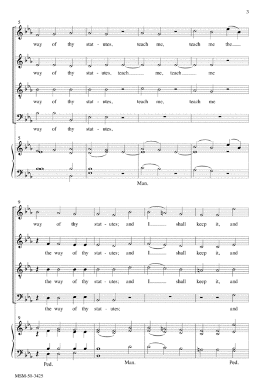 Teach Me, O Lord Teach Me, O Lord 4-Part scores gallery preview page 3