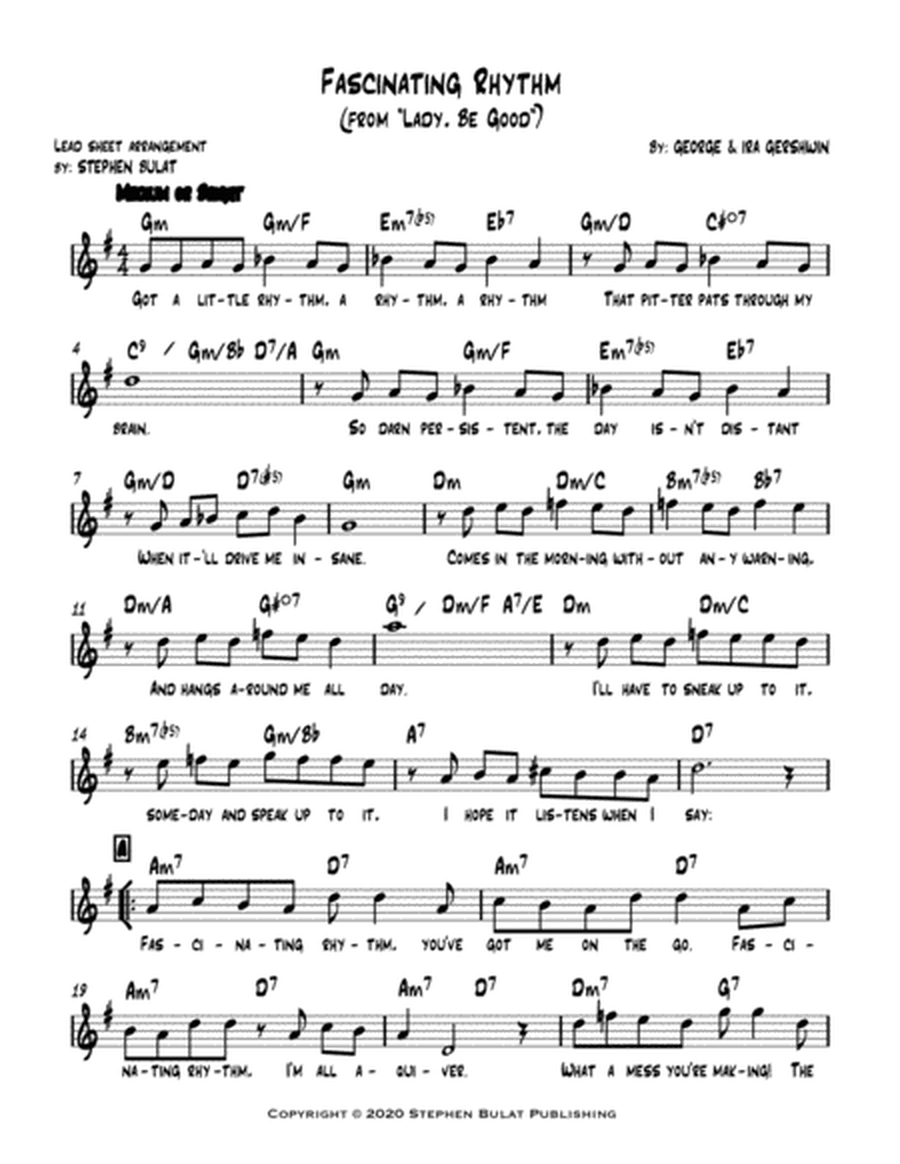 Fascinating Rhythm (from "Lady Be Good") - Lead sheet (key of G)