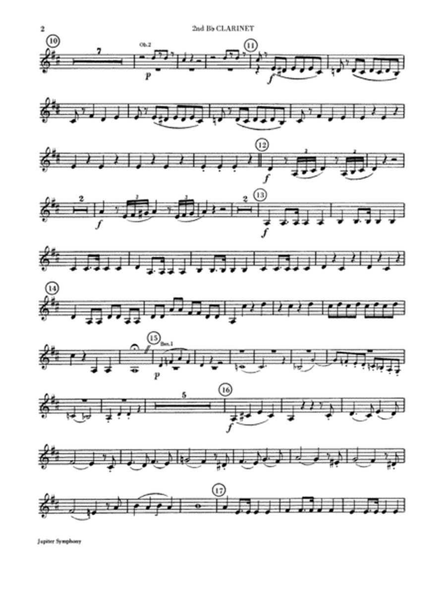 Jupiter Symphony, 1st Movement: 2nd B-flat Clarinet