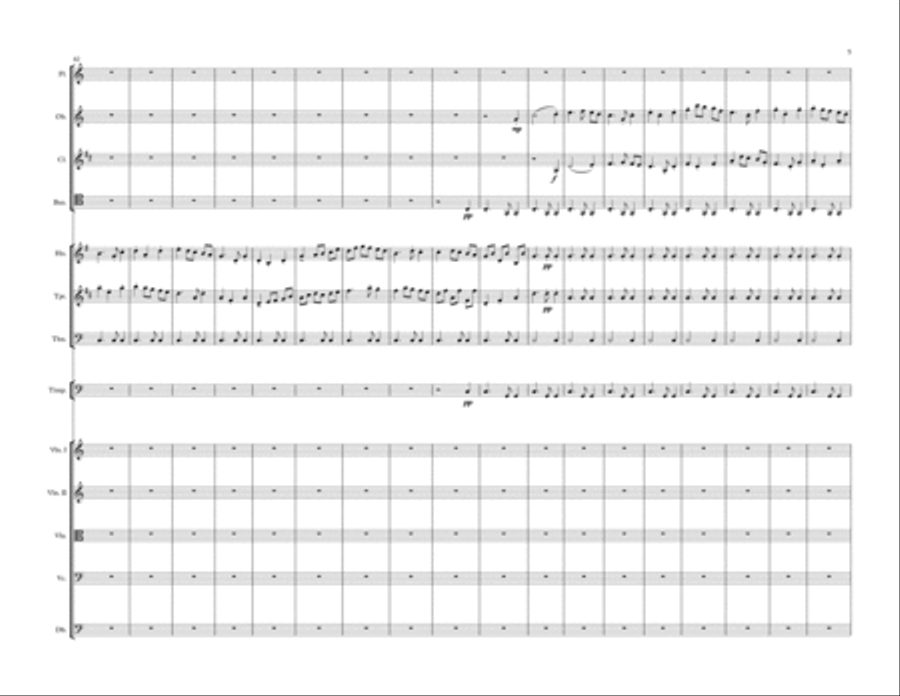 Symphony (No.1) in C - III - Presto-Scherzo Small Ensemble scores gallery preview page 5