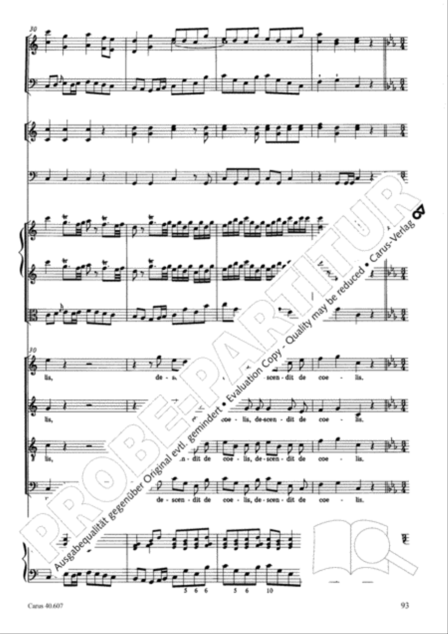 Mass in time of war (Missa in tempore belli) 4-Part scores gallery preview page 103