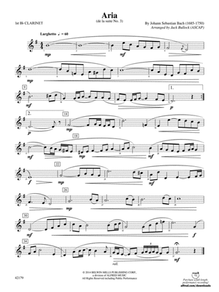 Aria: 1st B-flat Clarinet