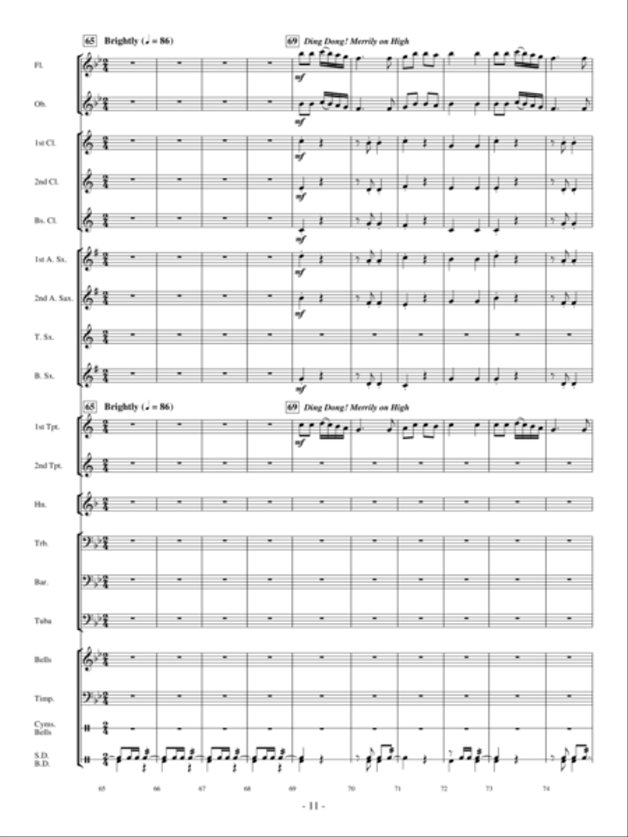 A Christmas Collage Concert Band scores gallery preview page 10