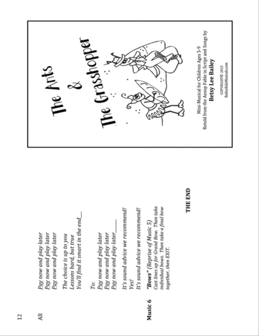 The Ants and the Grasshopper - Production Kit for Expanded Show Piano, Vocal, Guitar scores gallery preview page 4