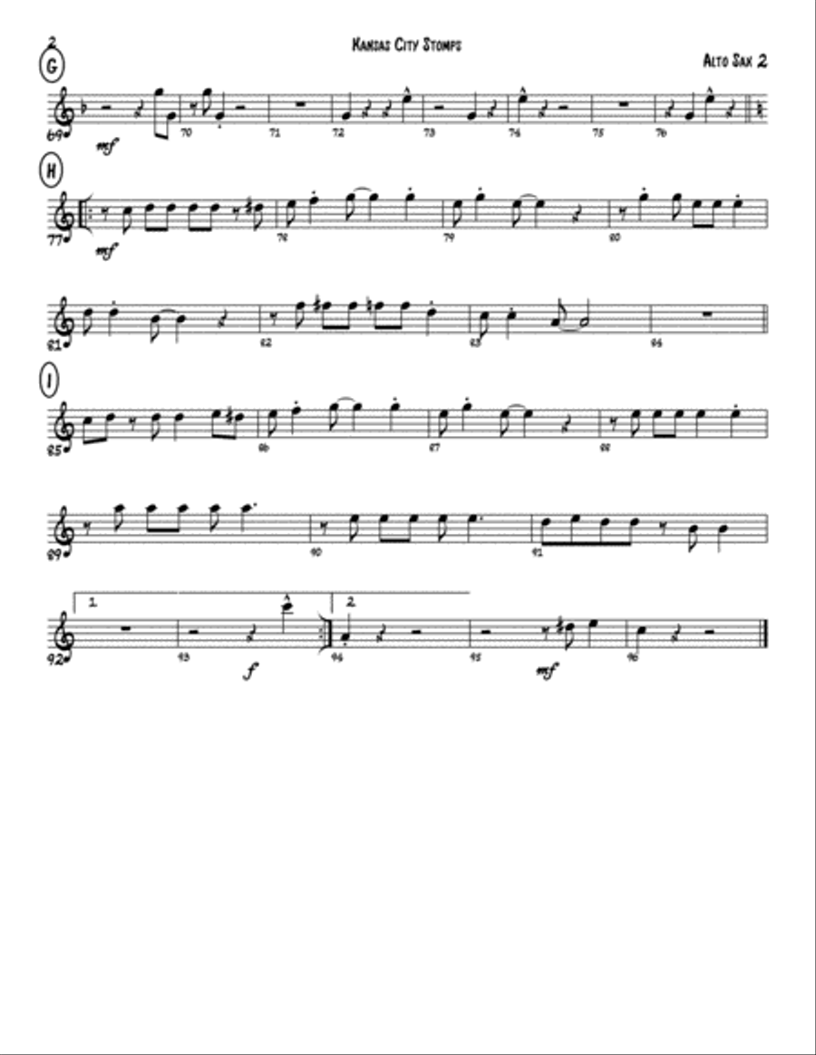 Kansas City Stomps - All Parts Jazz Ensemble scores gallery preview page 4