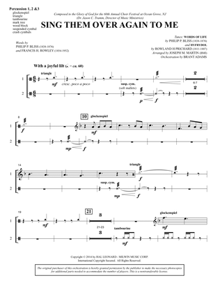 Sing Them Over Again to Me - Percussion 1-3
