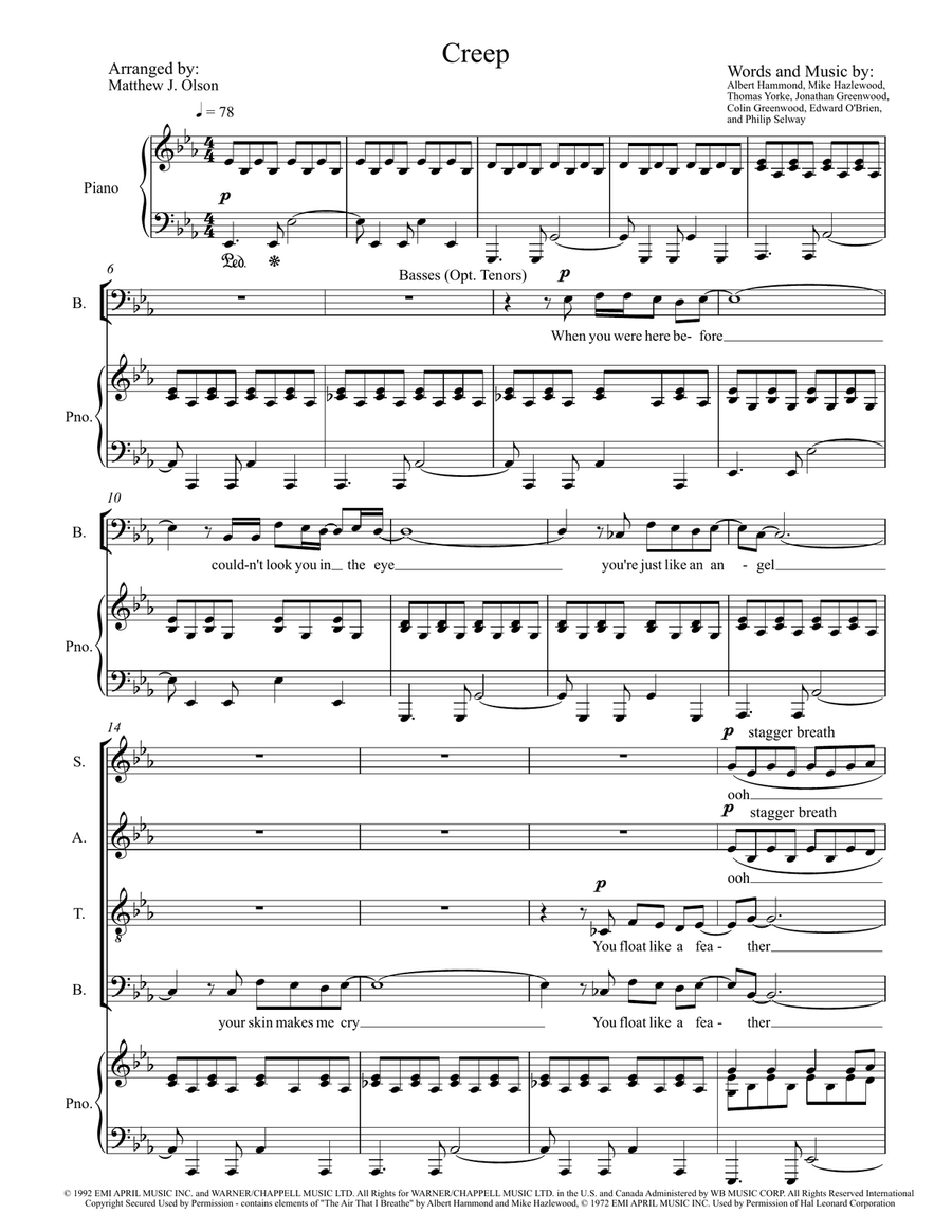 Creep 4-Part scores gallery preview page 3