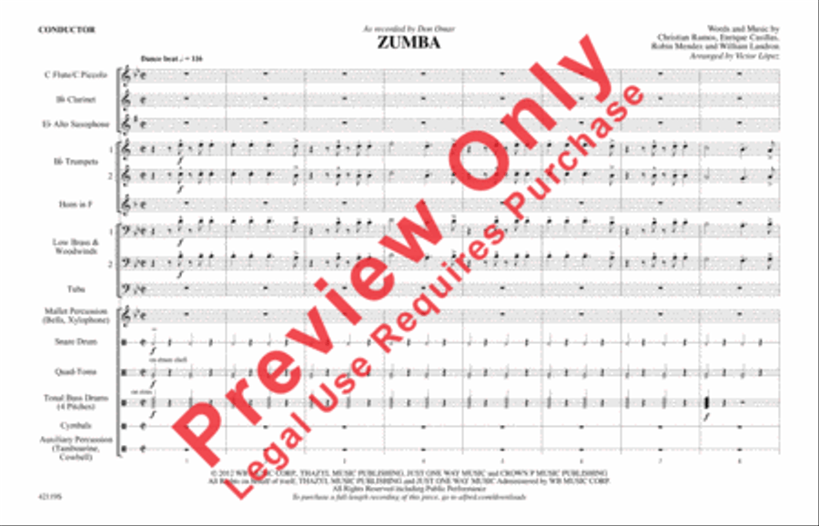 Zumba Marching Band scores gallery preview page 2