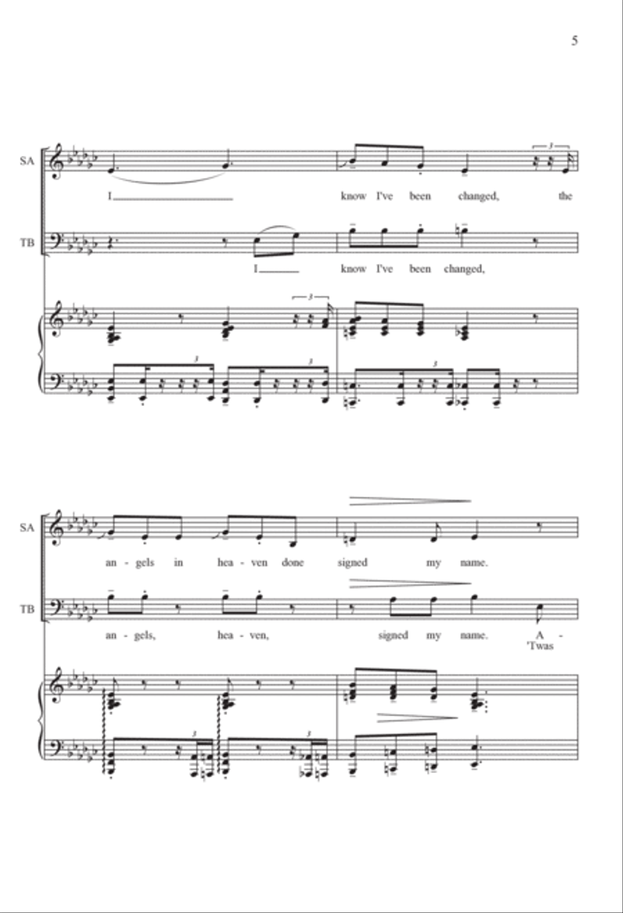I Know I've Been Changed 3-Part scores gallery preview page 5