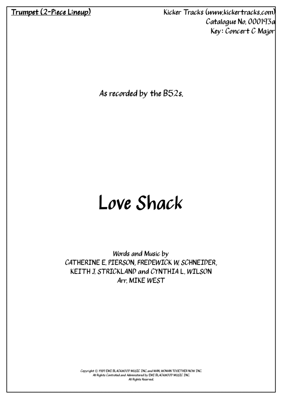 Love Shack Small Ensemble scores gallery preview page 1