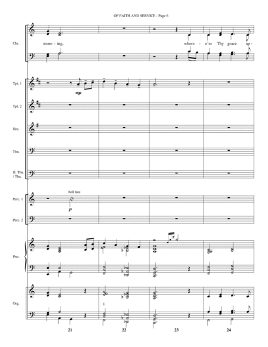Of Faith And Service - Score Choir scores gallery preview page 6
