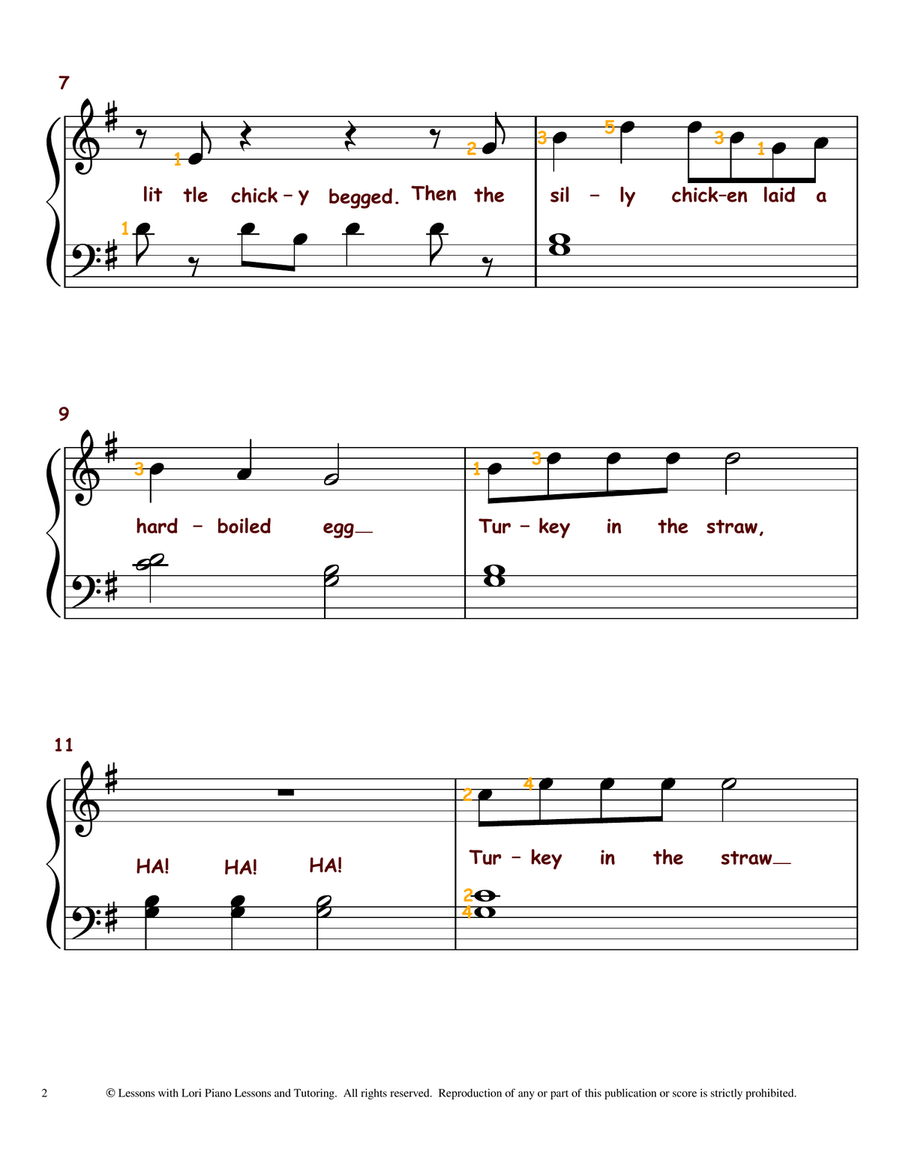 Turkey in the Straw Piano Method scores gallery preview page 2