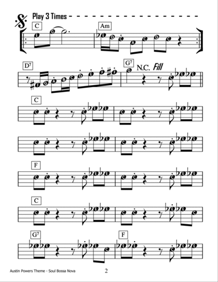 Soul Bossa Nova Easy Piano scores gallery preview page 2