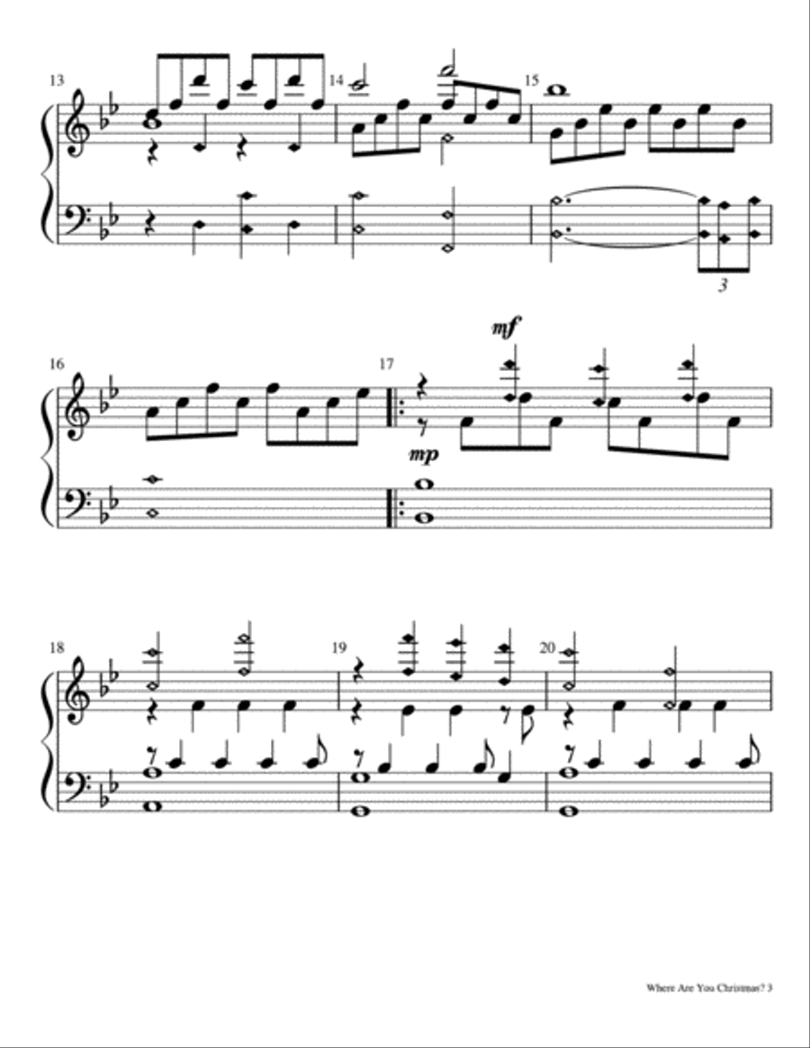 Where Are You Christmas? Handbell Choir scores gallery preview page 3