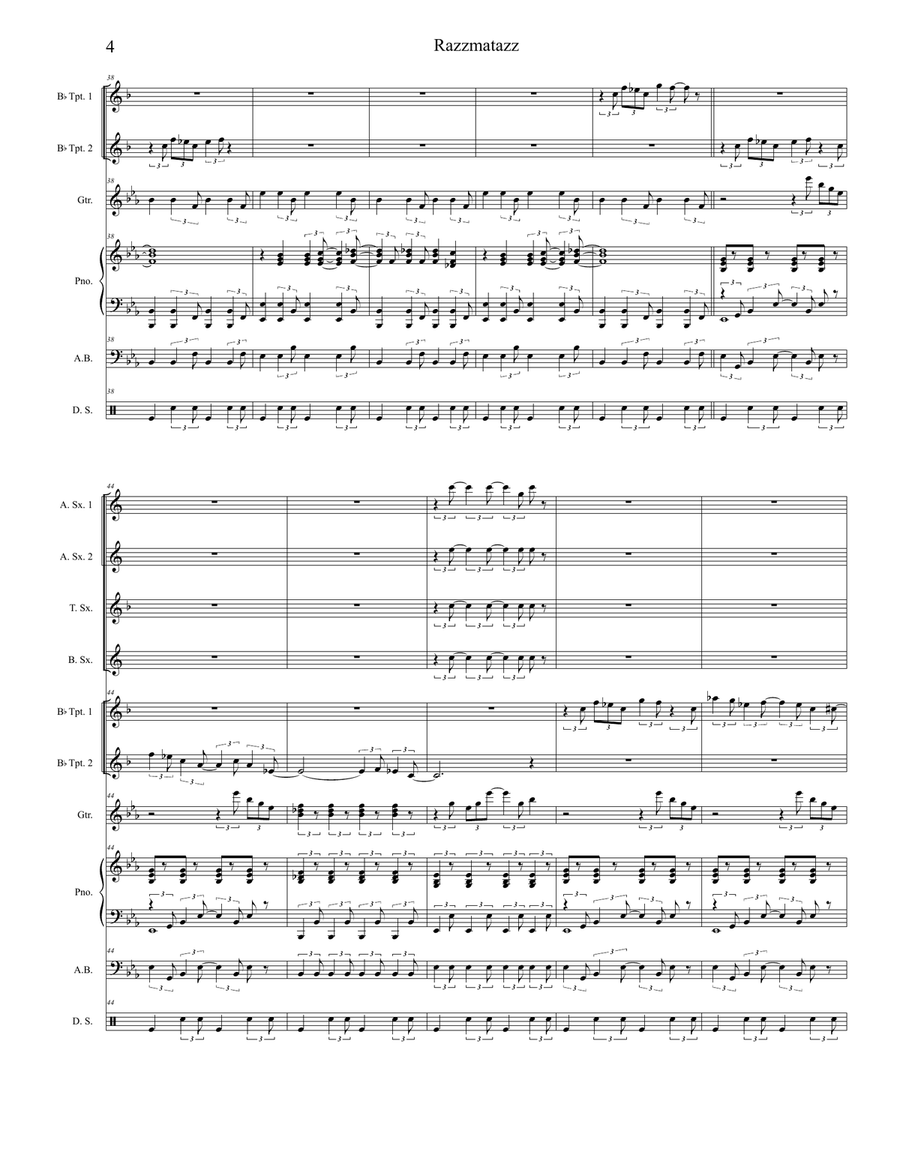 Razzmatazz (Razzle-Dazzle) (for Jazz Band) Jazz Ensemble scores gallery preview page 4