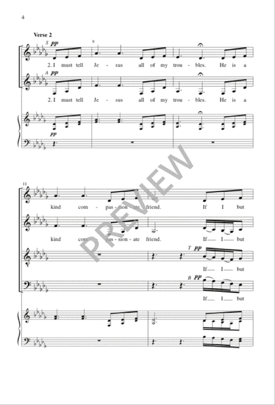 I Must Tell Jesus SSAATTBB scores gallery preview page 4