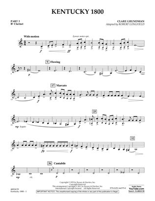 Kentucky 1800 - Pt.3 - Bb Clarinet