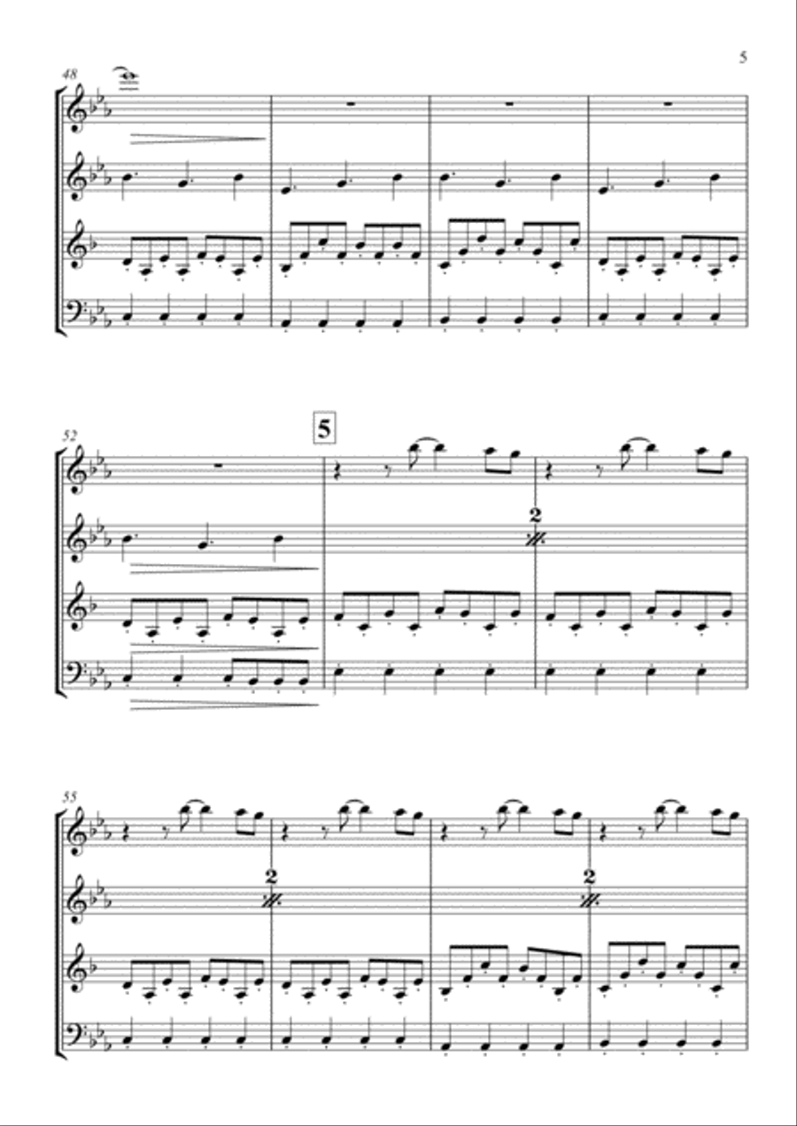 Every Breath You Take Woodwind Quartet scores gallery preview page 6