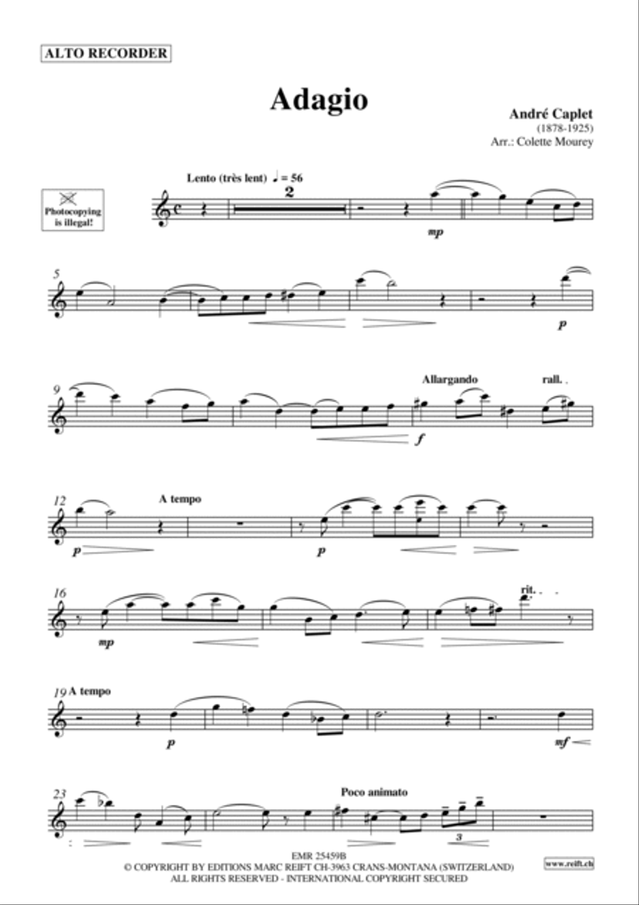 Adagio Adagio Alto Recorder scores gallery preview page 2