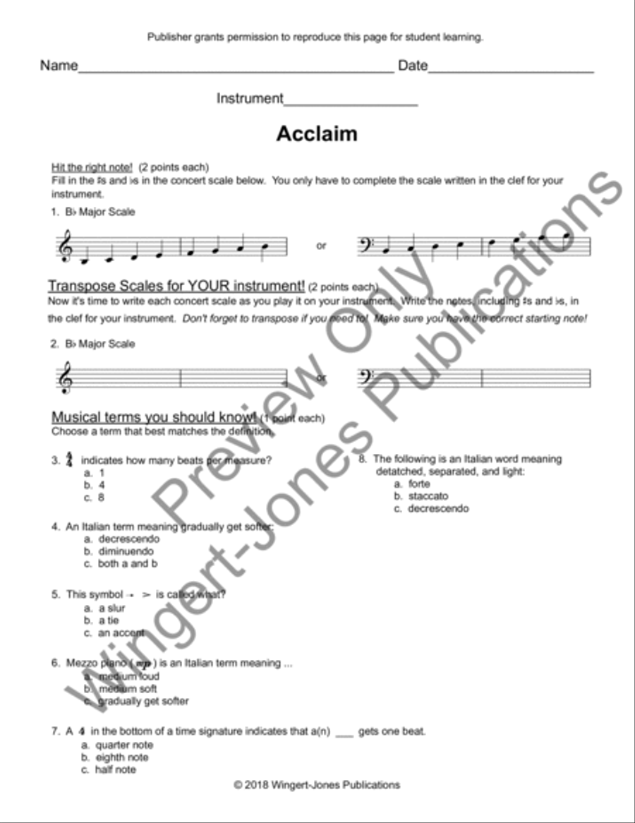 Acclaim Acclaim Concert Band scores gallery preview page 20