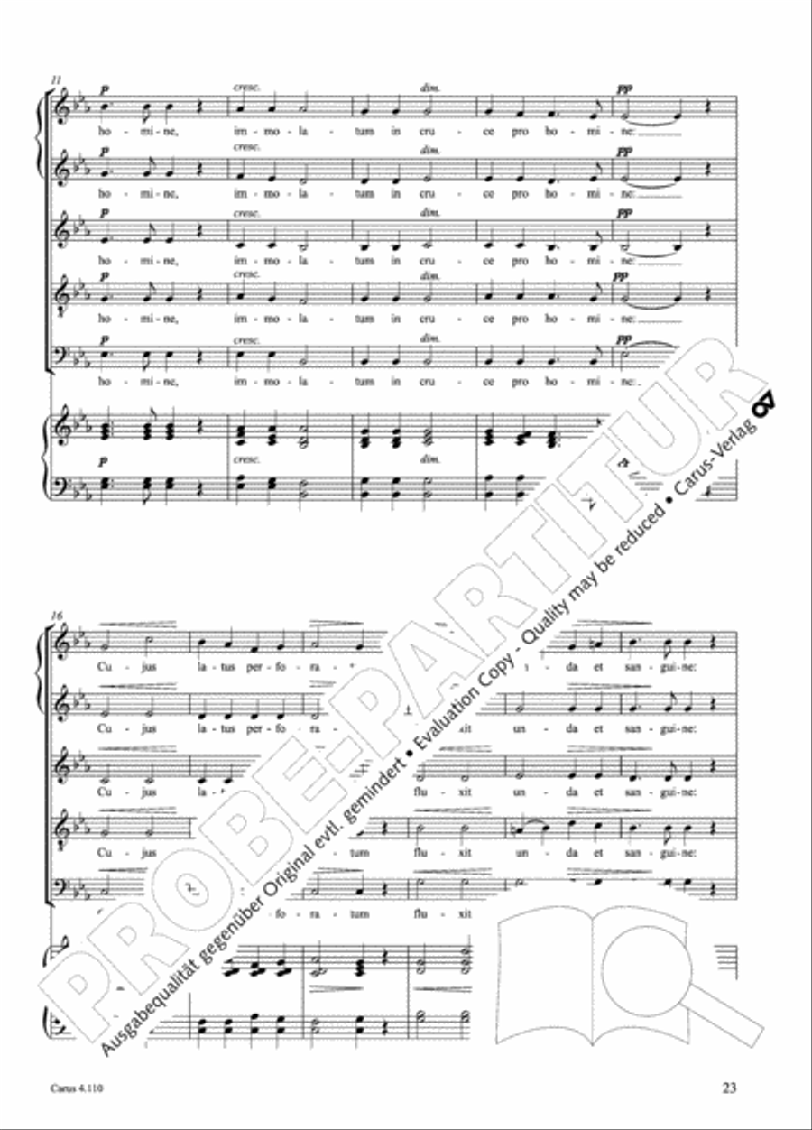 20 Latin Motets (Chants sacres latin/ 20 latein. Motetten) 4-Part scores gallery preview page 24
