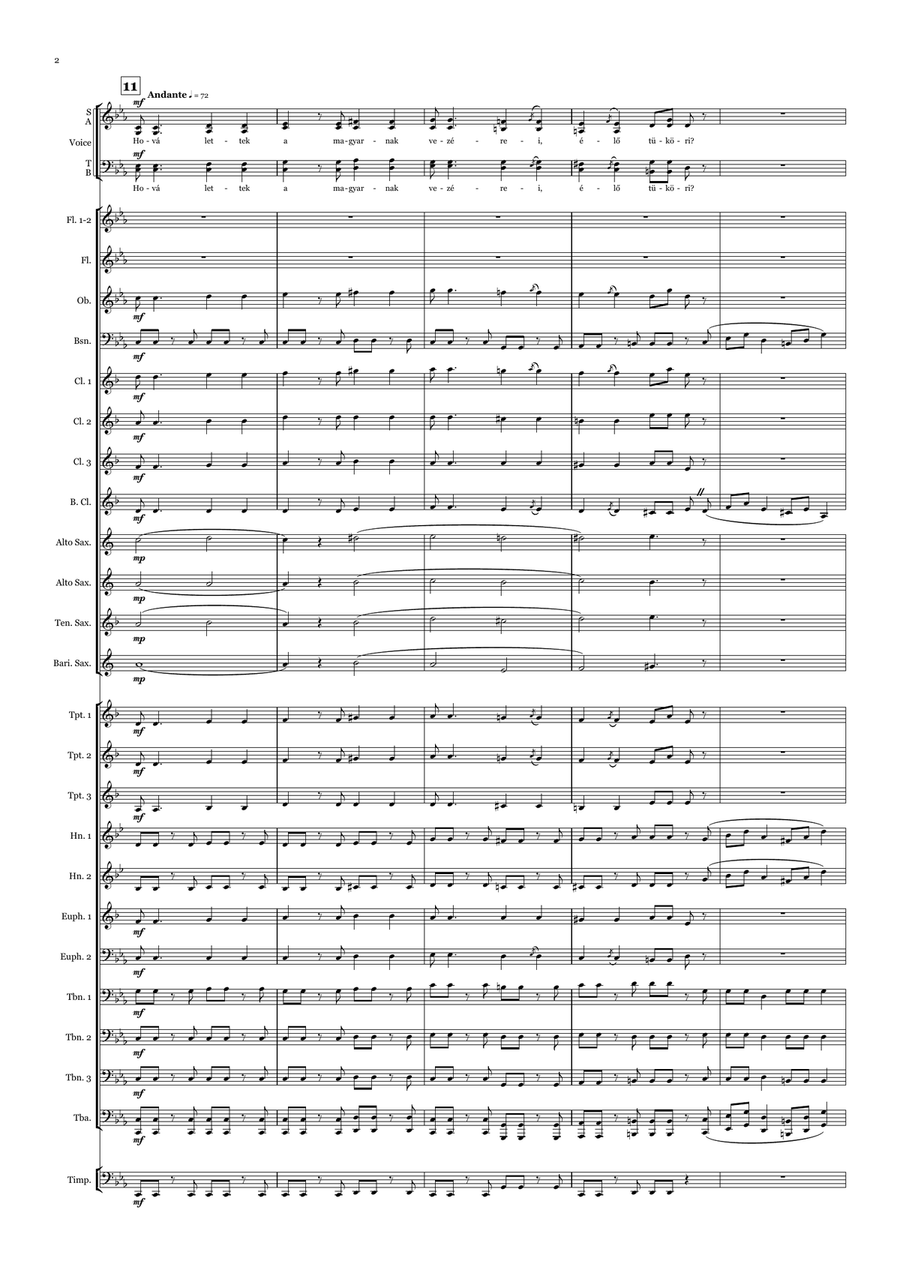 Magyar ünnepi dal Concert Band scores gallery preview page 4