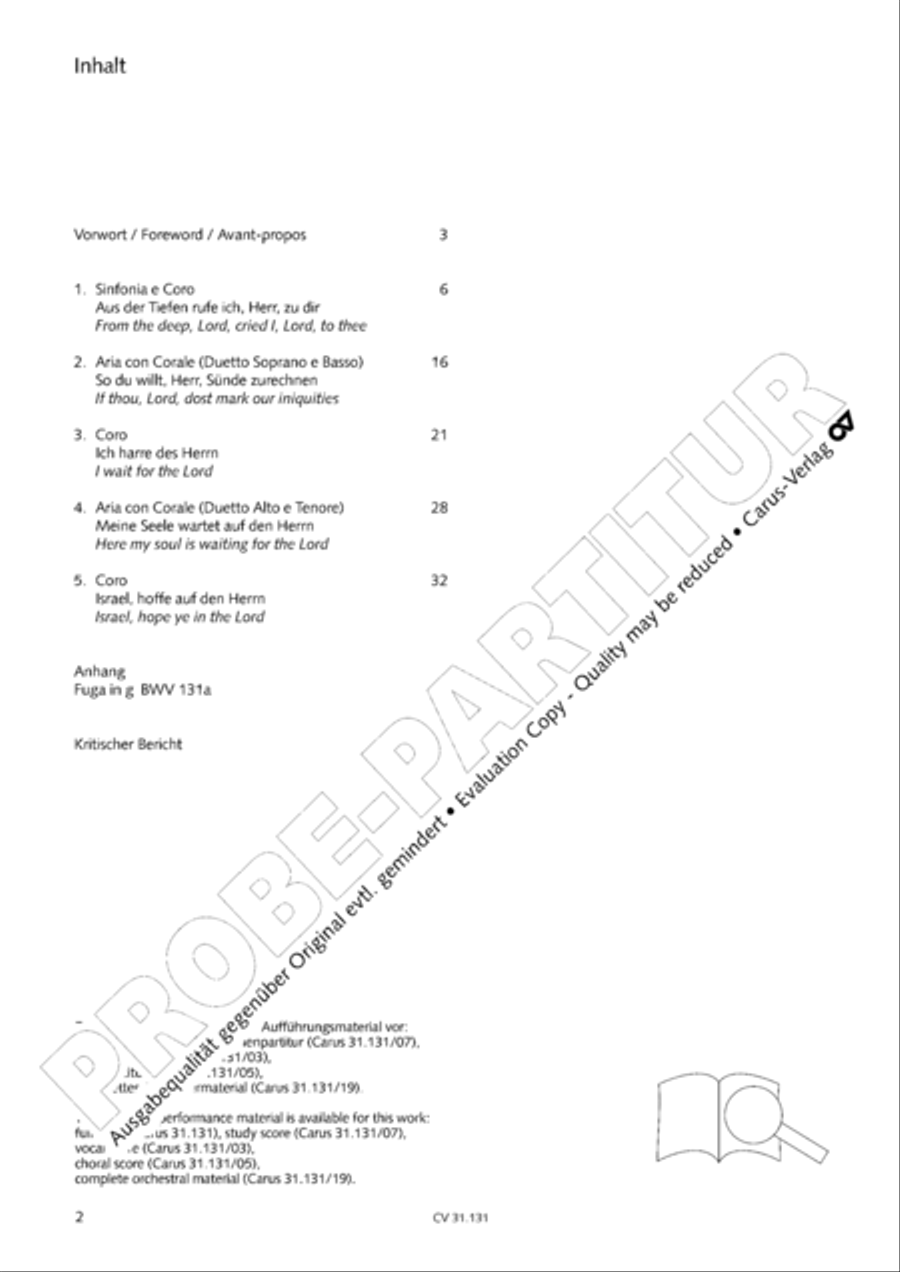 Form the deep, Lord, cried I, Lord, to Thee (Aus der Tiefe rufe ich, Herr, zu dir) 4-Part scores gallery preview page 3