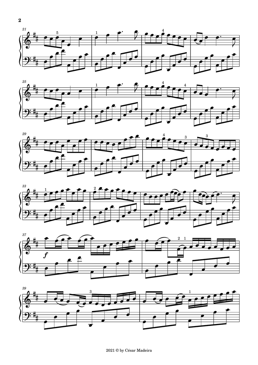 Pachelbel's Canon in D - Piano Solo (Full Score) image number null