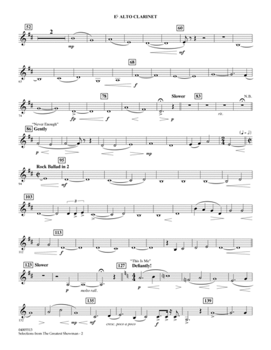 Selections from The Greatest Showman (arr. Paul Murtha) - Eb Alto Clarinet