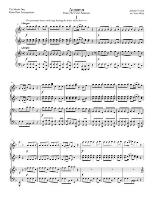 Vivaldi - The Four Seasons (complete) piano duet