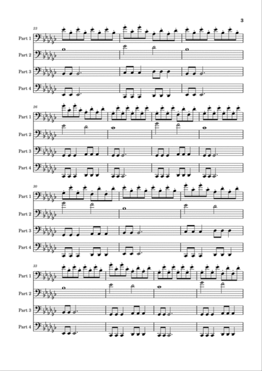 Avatar: The Last Airbender - Main Title Theme Brass Ensemble scores gallery preview page 3