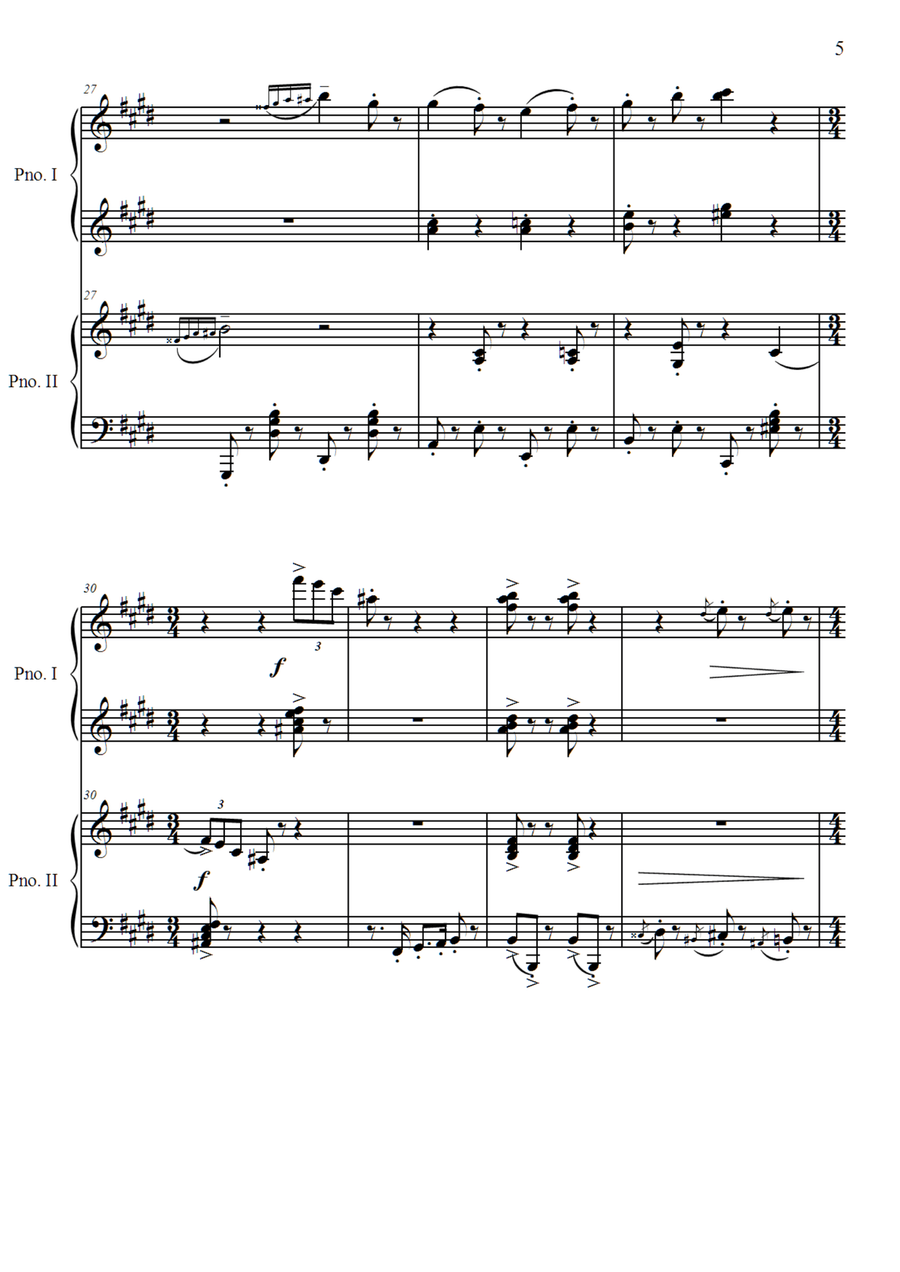 Red Cat for piano 4 hands Piano Method scores gallery preview page 6