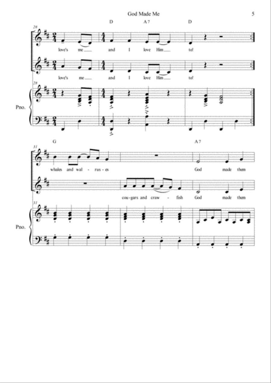 God Made Me SA scores gallery preview page 5