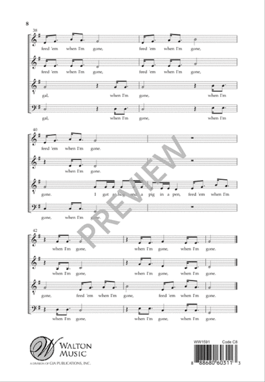 I Got a Hog and a Pig I Got a Hog and a Pig 4-Part scores gallery preview page 9