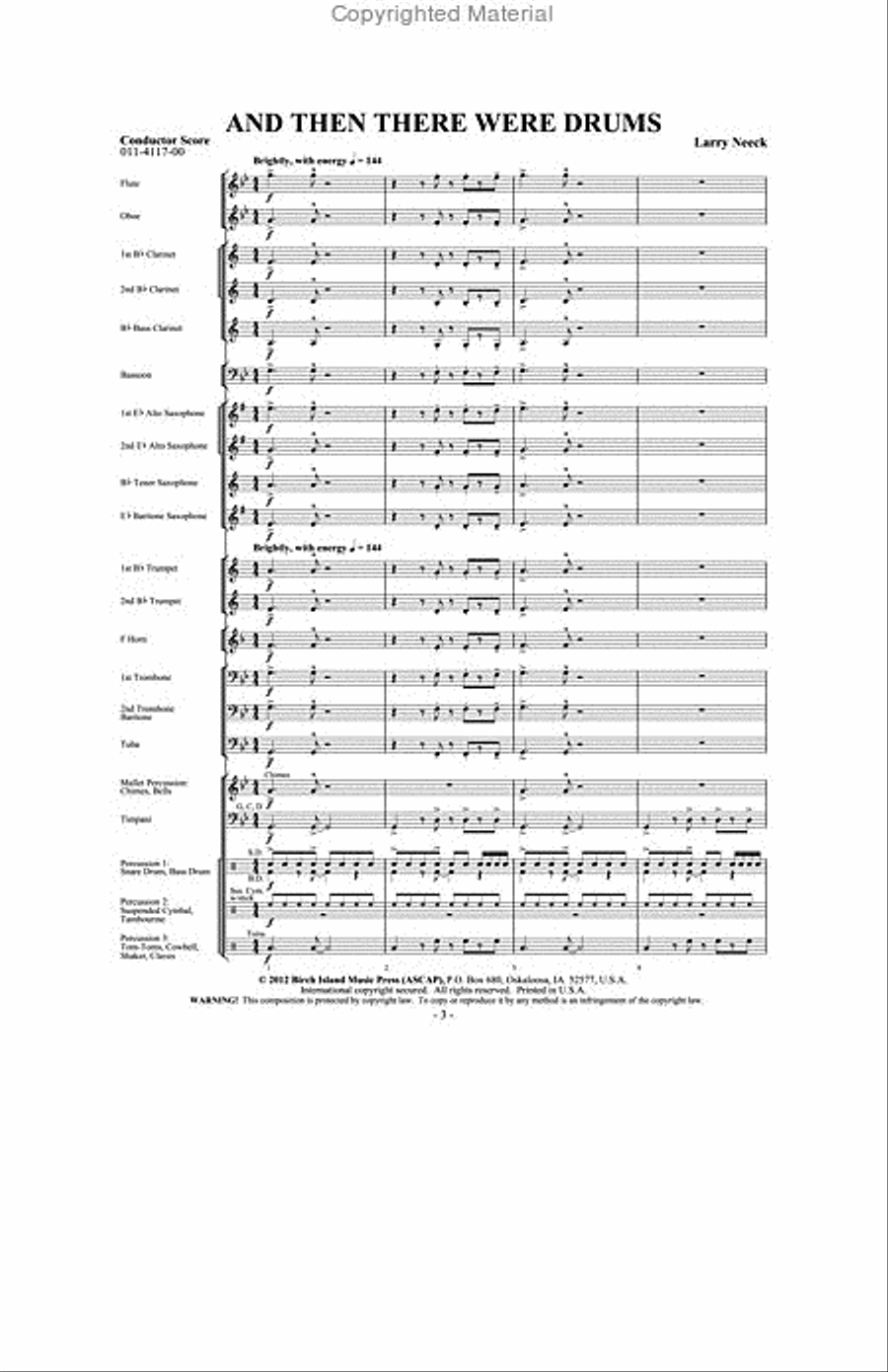 And Then There Were Drums Concert Band scores gallery preview page 2