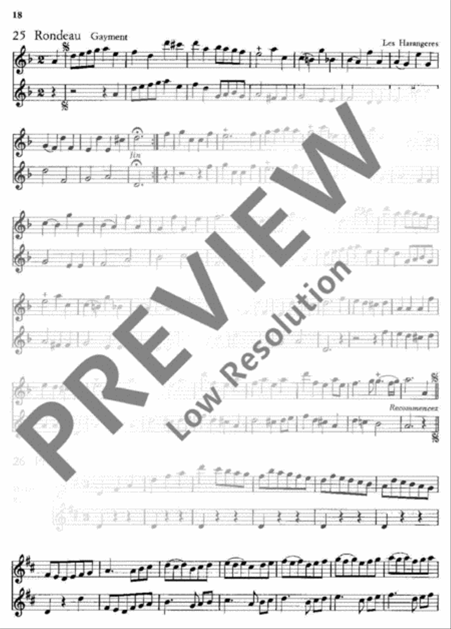 55 Easy Pieces Flute Duet scores gallery preview page 19