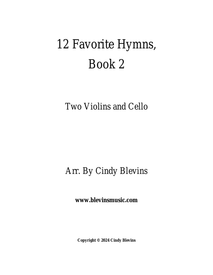 12 Favorite Hymns, Book 2, for Two Violins and Cello String Trio scores gallery preview page 6