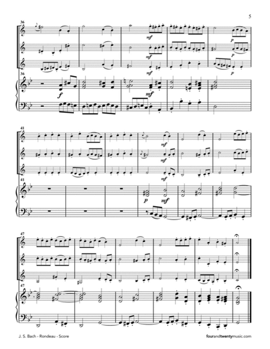 Rondeau (from Suite no 2) for 3 clarinets and piano image number null