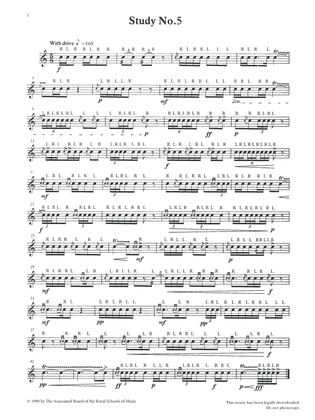 Study No.5 from Graded Music for Snare Drum, Book III