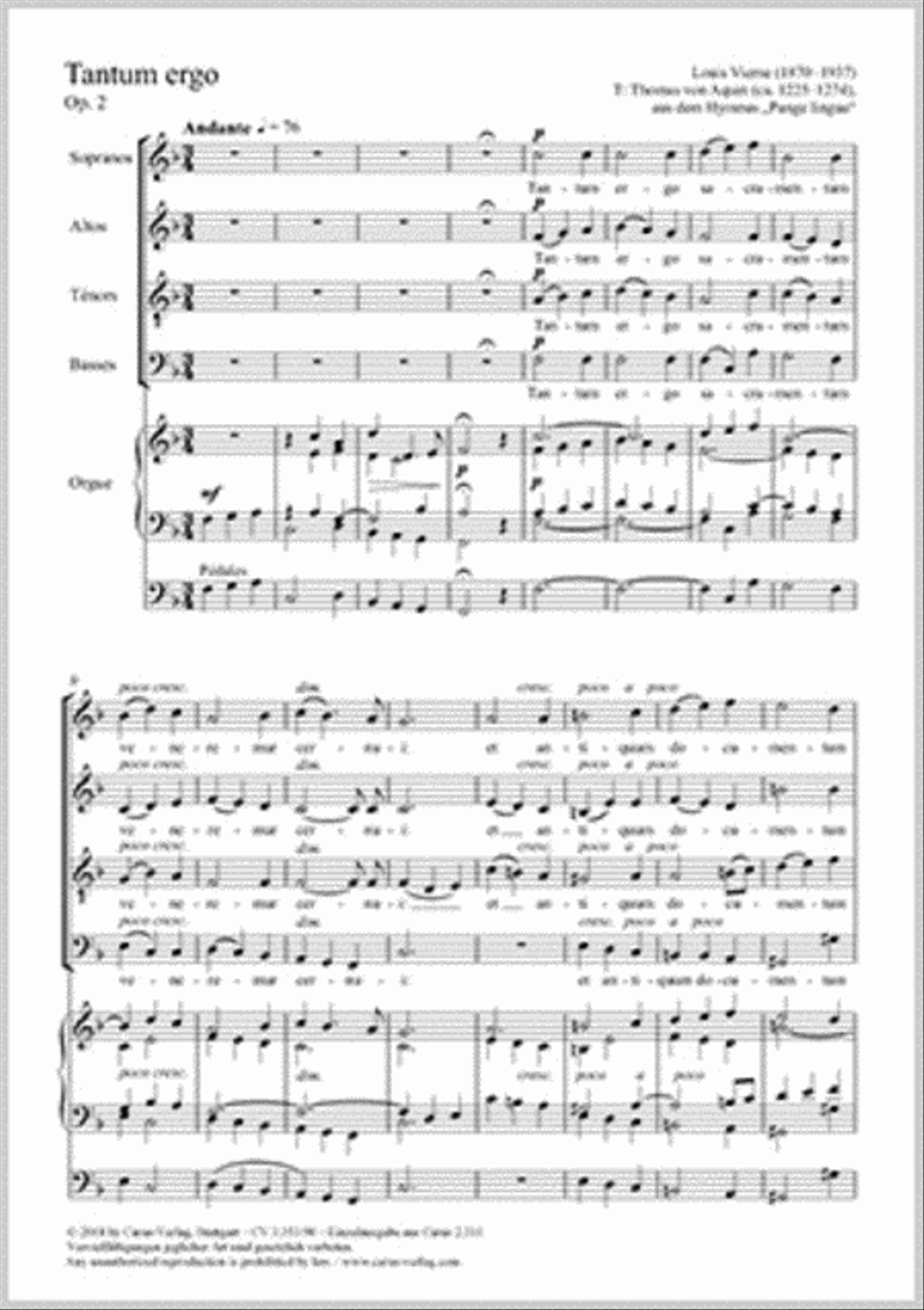Tantum ergo 4-Part scores gallery preview page 1