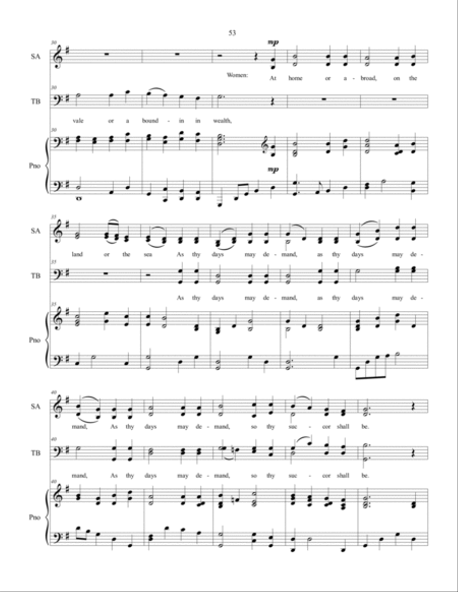 How Firm a Foundation - SATB choir with piano accompaniment 4-Part scores gallery preview page 4