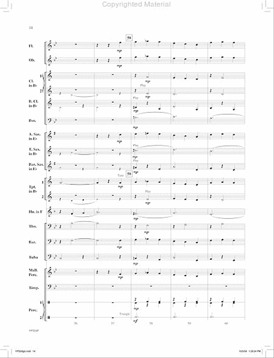 Selections from H.M.S Pianofore Concert Band scores gallery preview page 15