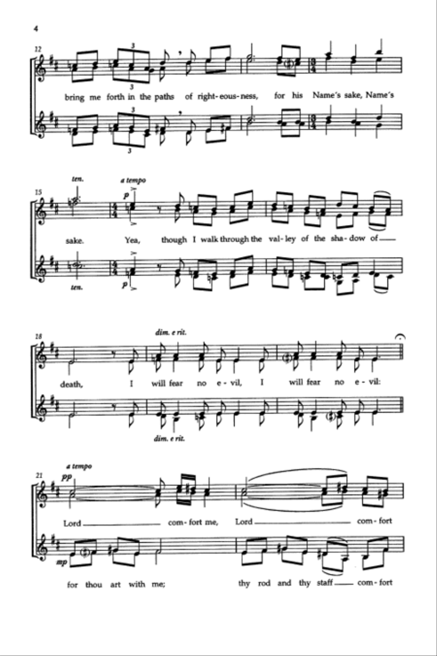 The Lord Is My Shepherd (SSAA) SSAA scores gallery preview page 3