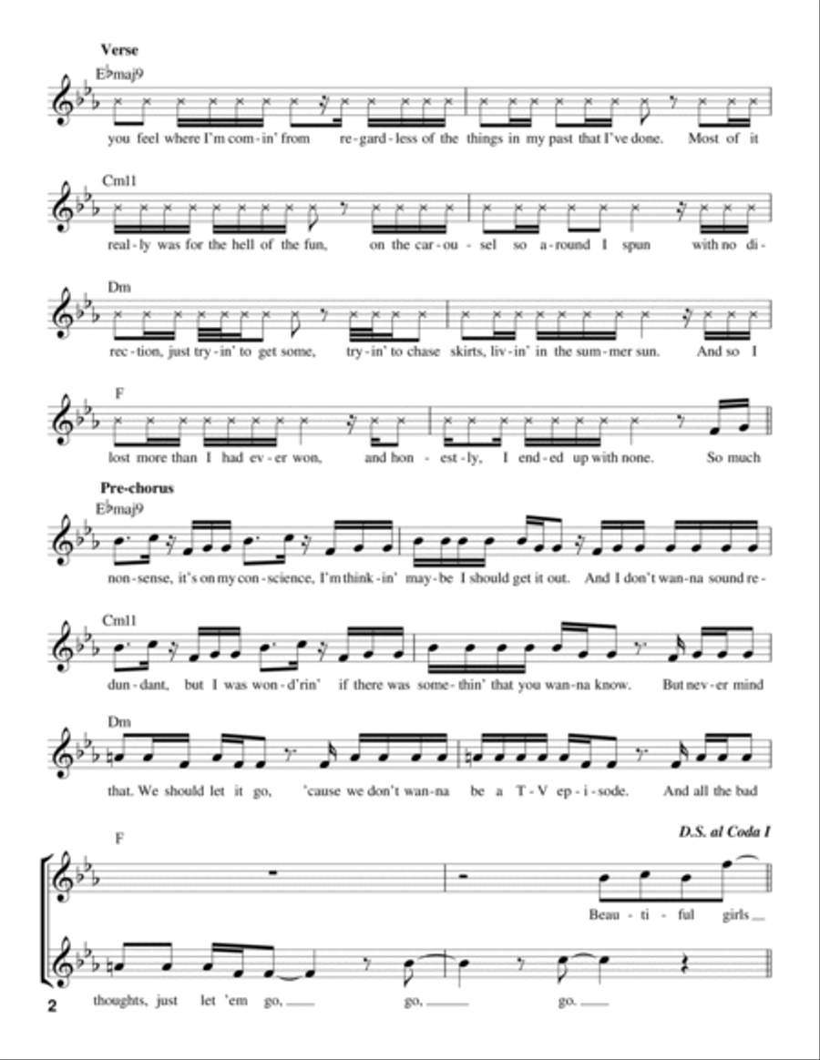 Nothin' On You Nothin' On You Voice scores gallery preview page 2