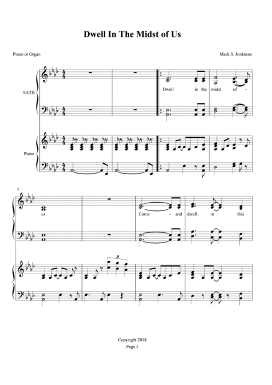 Dwell In The Midst of Us 4-Part scores gallery preview page 2