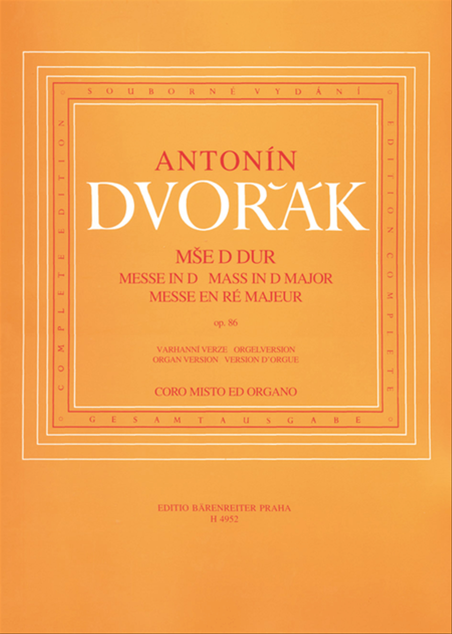 Messe D-Dur, op. 86 4-Part scores gallery preview page 1