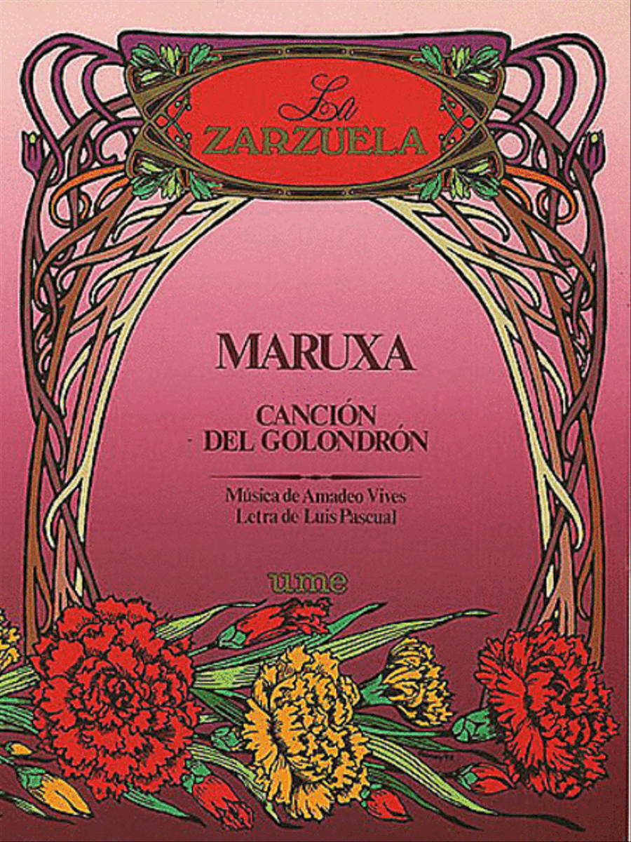 Vives Cancion Del Golondron From Maruxa Voice/piano Voice scores gallery preview page 1